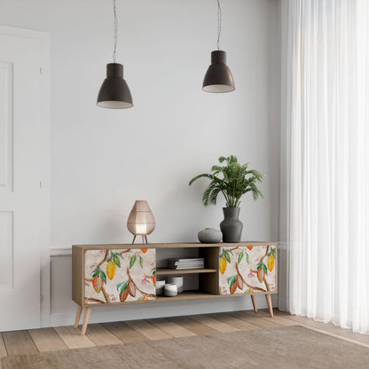 COCOA FRUITS 2-Door TV Stand in Oak Effect