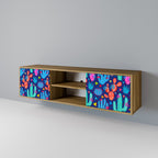 CACTUS VIBES 2-Door TV Stand in Oak Effect