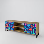 CACTUS VIBES 2-Door TV Stand in Oak Effect