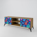CACTUS VIBES 2-Door TV Stand in Oak Effect