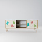 GUMMY BEARS 2-Door TV Stand in Oak Effect