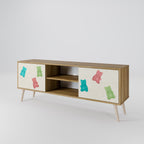 GUMMY BEARS 2-Door TV Stand in Oak Effect