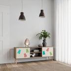 GUMMY BEARS 2-Door TV Stand in Oak Effect