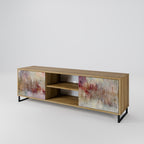 VEILED SUMMIT 2-Door TV Stand in Oak Effect