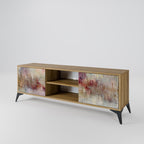 VEILED SUMMIT 2-Door TV Stand in Oak Effect