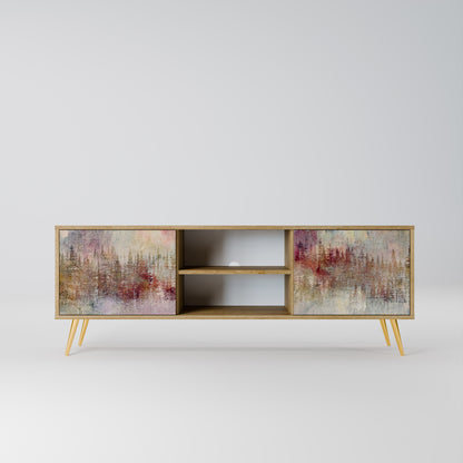 VEILED SUMMIT 2-Door TV Stand in Oak Effect
