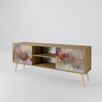 VEILED SUMMIT 2-Door TV Stand in Oak Effect
