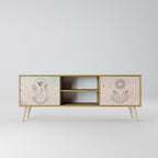 DELICATE BEAUTY 2-Door TV Stand in Oak Effect