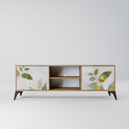 ELEGANT BOTANICS 2-Door TV Stand in Oak Effect