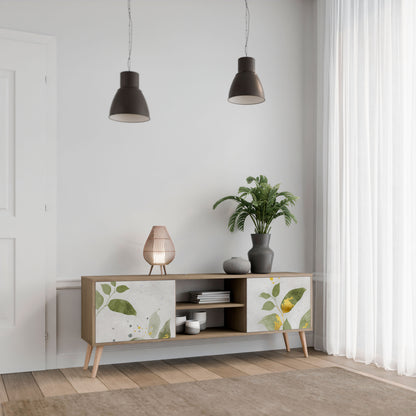 ELEGANT BOTANICS 2-Door TV Stand in Oak Effect