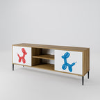 CHILDHOOD MEMORY 2-Door TV Stand in Oak Effect