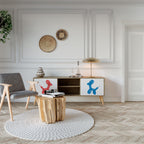 CHILDHOOD MEMORY 2-Door TV Stand in Oak Effect