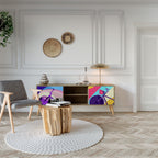 BIKE DREAMS 2-Door TV Stand in Oak Effect