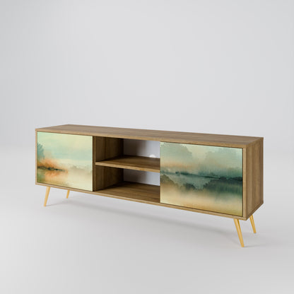 MORNING BY THE LAKE 2-Door TV Stand in Oak Effect