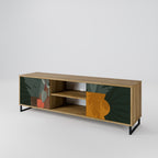 TROPICAL COMPOSITION 2-Door TV Stand in Oak Effect