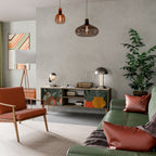 TROPICAL COMPOSITION 2-Door TV Stand in Oak Effect