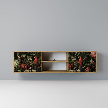 AVIAN GREENERY 2-Door TV Stand in Oak Effect