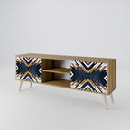 ARTFUL GEOMETRY 2-Door TV Stand in Oak Effect