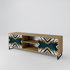 ARTISTIC GEOMETRY 2-Door TV Stand in Oak Effect