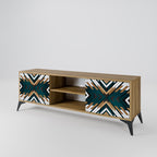 ARTISTIC GEOMETRY 2-Door TV Stand in Oak Effect