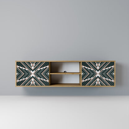 DIMENSION DELIGHTS 2-Door TV Stand in Oak Effect