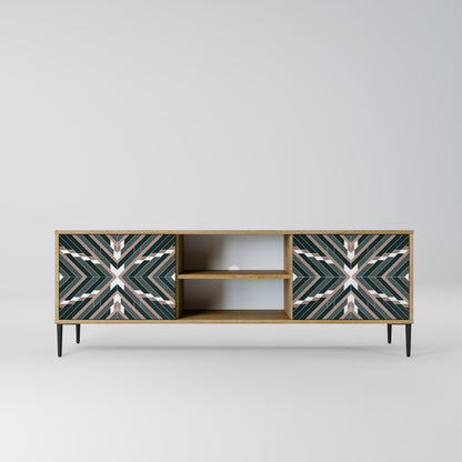 DIMENSION DELIGHTS 2-Door TV Stand in Oak Effect