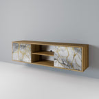 TIMELESS GLIDE 2-Door TV Stand in Oak Effect