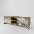 TIMELESS GLIDE 2-Door TV Stand in Oak Effect