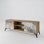 TIMELESS GLIDE 2-Door TV Stand in Oak Effect