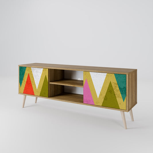 COLORFUL TRIANGLES TV-bänk med två dörrar