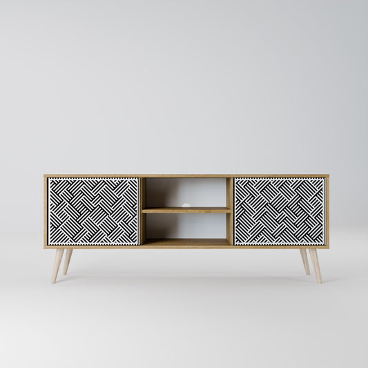 TEMPORARY SEQUENCE 2-Door TV Stand in Oak Effect