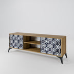 GRAPHITE EYES 2-Door TV Stand in Oak Effect