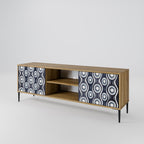 GRAPHITE EYES 2-Door TV Stand in Oak Effect