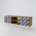 GRAPHITE EYES 2-Door TV Stand in Oak Effect