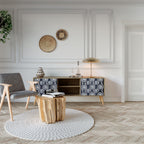 GRAPHITE EYES 2-Door TV Stand in Oak Effect