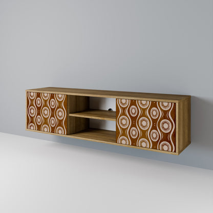 BROWN EYES 2-Door TV Stand in Oak Effect