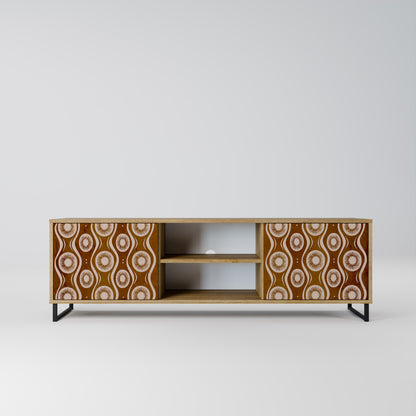 BROWN EYES 2-Door TV Stand in Oak Effect