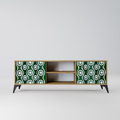 GREEN EYES 2-Door TV Stand in Oak Effect