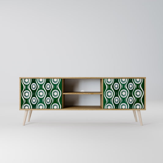 GREEN EYES 2-Door TV Stand in Oak Effect
