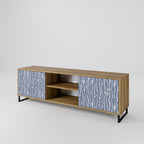 GRAPHITE RAIN 2-Door TV Stand in Oak Effect