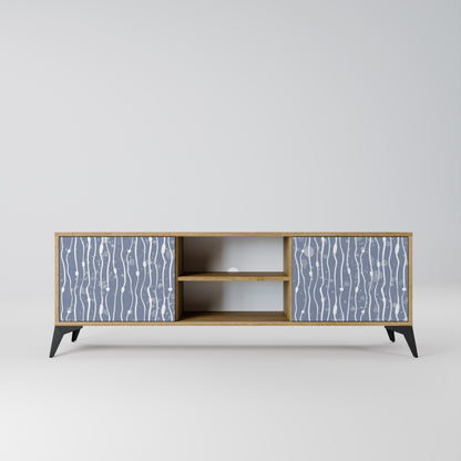 GRAPHITE RAIN 2-Door TV Stand in Oak Effect