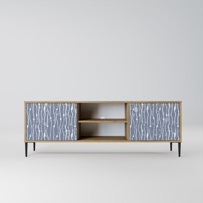 GRAPHITE RAIN 2-Door TV Stand in Oak Effect