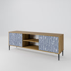 GRAPHITE RAIN 2-Door TV Stand in Oak Effect