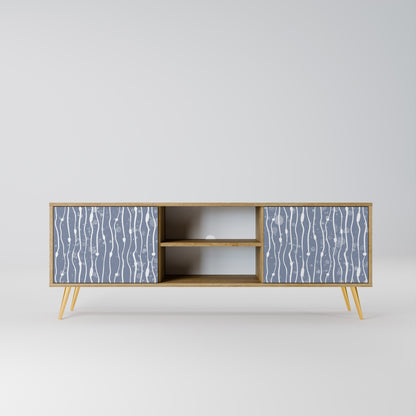 GRAPHITE RAIN 2-Door TV Stand in Oak Effect