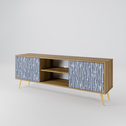 GRAPHITE RAIN 2-Door TV Stand in Oak Effect