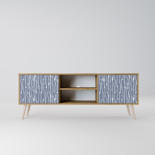 GRAPHITE RAIN 2-Door TV Stand in Oak Effect