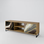 GOLD DUST 2-Door TV Stand in Oak Effect