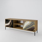 GOLD DUST 2-Door TV Stand in Oak Effect