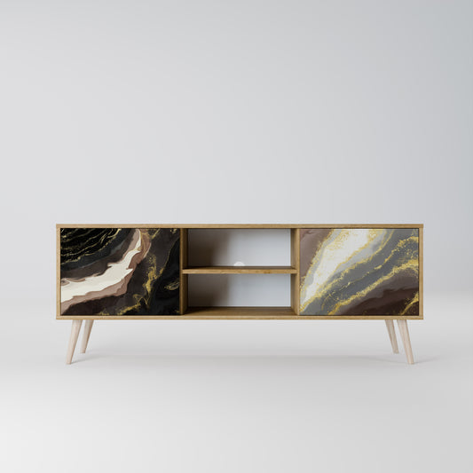GOLD DUST 2-Door TV Stand in Oak Effect