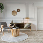 GOLD DUST 2-Door TV Stand in Oak Effect